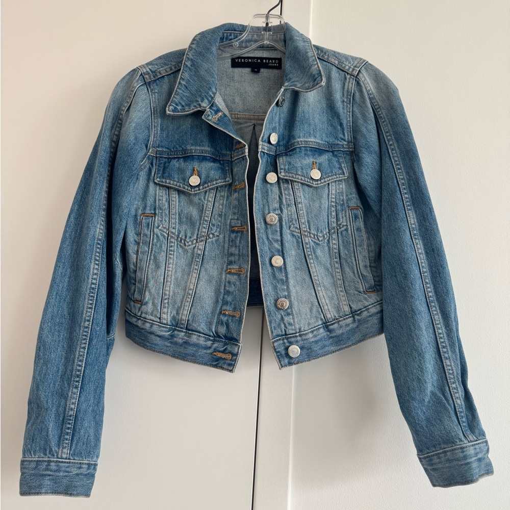 Veronica Beard Denim Cropped Jacket
